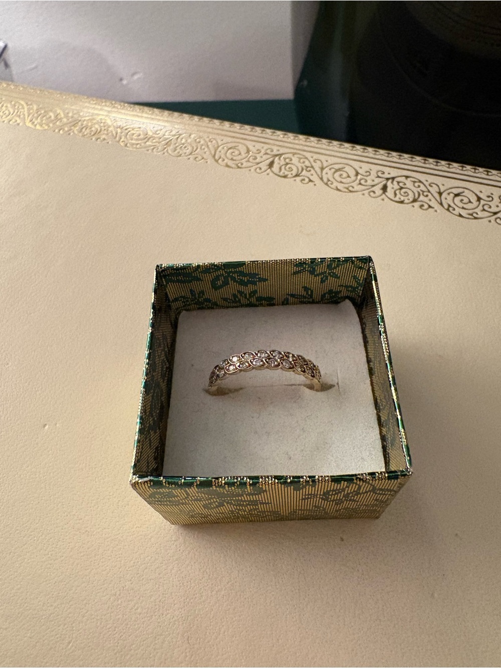 10k Rose Gold Diamond Stacker Band
